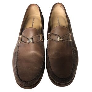 Tommy Bahama Papio Brown Leather Loafers Men Size 11.5 D